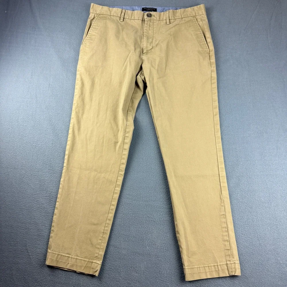 Banana Republic Mason Pants Men's 35x30 (Fits 36x29) Beige Chino Stretch Cotton